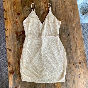 NEW VENUS LACE DRESS STRAPS MINI CRÈME IVORY SHORT